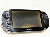 【ZR-20】SONY PSVITA ビータ本体 PCH-1100 ブラック 本体のみ 画面割れありジャンク/ネコポス230円_画像1