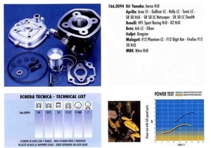POLINI 166.0094 シリンダー/ピストンキット YAMAHA Aerox H2O 40mm