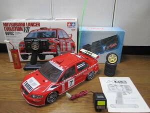 1/10 すぐ遊べる全部セット タミヤ TB-01 カスタム ランサーエボリューション 7 WRC Mitsubishi Lancer Evolution Ⅶ トミーマキネン レア