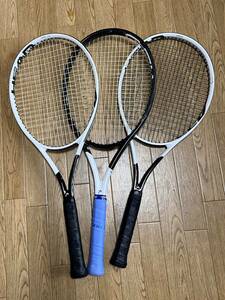 HEAD ヘッド 中古テニスラケット SPEED PRO/MP LITE/S 3本 まとめ売り 硬式テニスラケット 