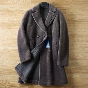 WOOL 100% ウールコート■DCKMANY新品 高品質 メンズ 秋冬 厚手 防風 防寒 チェスターコート ロングコート アウター グレー H8612-XL