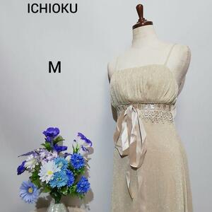 ICHIOKU 新品未使用品　伸縮性有り　ロングドレス　Мサイズ　ベージュ色系