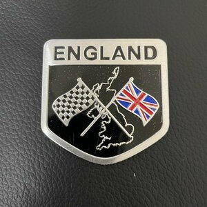 汎用 イギリス 国旗 ENGLAND 3D エンブレム アルミ製 プレート ステッカー