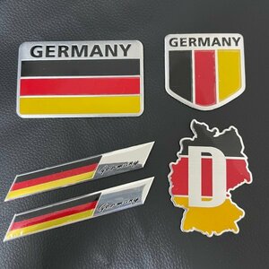 汎用品 3D ドイツ 国旗 GERMANY エンブレム ステッカー ジャパン Aセット