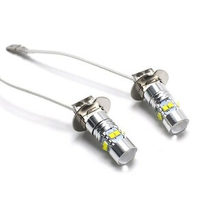 1円～ H3a 専用 短い新型LED 12V 24V 50W ショートバルブ フォグランプ 省電力 H3aLEDバルブ 白発光 ホワイト 2本セット 2a