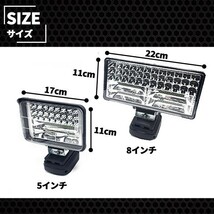 1円~ 高輝度LED投光器 ８インチ LEDワークライト 180W マキタバッテリー対応 USBポート付き 作業灯 サーチライト 照明 ランプ 3a_画像5