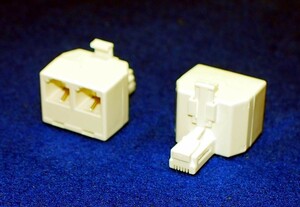  telephone modular sharing adaptor 6 ultimate 2 core female X2 male X1