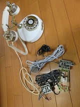 美品・アンティーク電話機　シモール　NA500-A2-W　ホワイト　配線一式_画像6