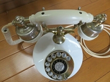 美品・アンティーク電話機　シモール　NA500-A2-W　ホワイト　配線一式_画像3