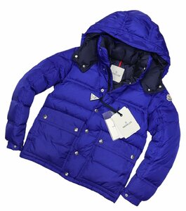 颯爽とした立ち襟と美しく貴賓あるロイヤルブルー！【 MONCLER / モンクレール (伊 】ラグジュアリーなフーデット スリムダウンJK 0 /S