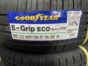 グッドイヤー E-Grip ECO 205/60R16 GOOD YEAR 4本セット　未使用　2023年製　夏タイヤ 205/60/16