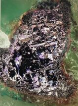 外国産鉱物　希産タリウム化合物　原産地標本　キュプロスティバイト (安銅鉱)　グリーンランド_画像2