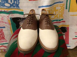 DEADSTOCK MADE IN USA G.H.BASS NUBUCK SADDLE SHOES SIZE 10 1/2 デッドストック アメリカ製 ジーエイチバス ヌバック サドル シューズ