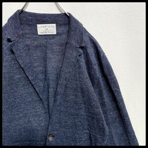 LINIFICI　グリーンレーベルリラクシング　ニットジャケット　ブルー系　メンズ　Mサイズ　GREEN LABEL RELAXING