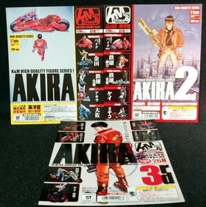 海洋堂　AKIRA　アキラ　1・2・3　「台紙/POP・3種/3枚」　ガチャガチャ　ガチャポン　カプセルトイ　ムービック