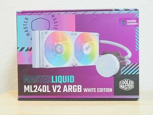 クーラーマスター MasterLiquid ML240L V2 ARGB White Edition 簡易水冷CPUクーラー CoolerMaster 240mm ファンレス