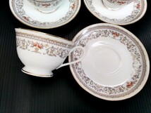 ノリタケ　Noritake　カップ&ソーサー　5客まとめて　Contemporary　コンテンポラリー　LINTON　リボンマーク　N印　JAPAN　ブランド洋食器_画像3