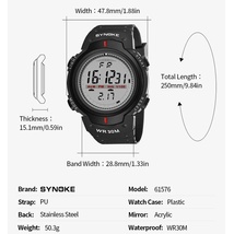SYNOKE スッキリ表示 ウォッチ 腕時計 防水 30M クロノグラフ_画像8