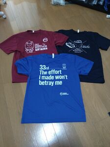 ぐんまマラソンTシャツ3点セット　Lサイズ 参加賞 マラソン