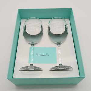 新品　TIFFANY&Co.　ティファニー　カデンツ　ワイングラスセット　2客　箱付き