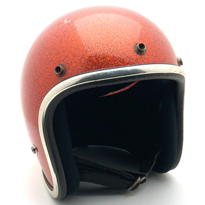 送料無料 ARTHUR FULMER AF40 ORANGE METALFLAKE 56cm/アーサーフルマービンテージヘルメットオレンジハーレーナックルパンショベルヘッド