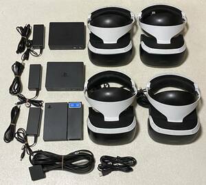 SONY PSVR プロセッサーユニット＋ヘッドセット 他 / 16点セット ジャンク品 ソニー CUH-ZVR1・CUH-ZVR1