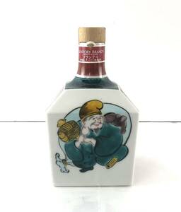 【SR147】未開封 SUNTORY BRANDY サントリー ブランデー 九谷焼 鼠 大黒天 陶器ボトル 600ml 40% 古酒 袋付き