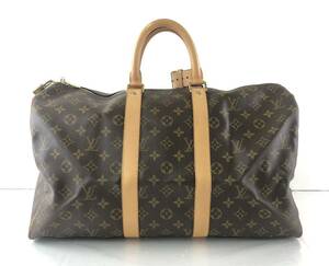 【SM619】LOUIS VUITTON ルイヴィトン モノグラム キーポル45 FL0052 ボストンバッグ ハンドバッグ カデナ 南京錠 パドロック 鍵 339 袋付