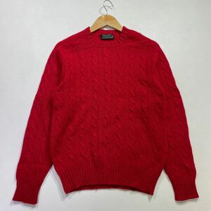 50 Brooks Brothers ブルックスブラザーズ スコテッシュ ウール ケーブルニット サイズ38 アランニット フィッシャーマンニット 31120L