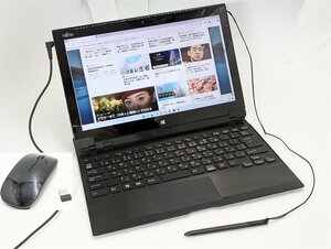 1円～ 新品マウス付き SSD 12.5型 中古ノートパソコン タブレット 富士通 Q704/H Core i5 4GB 無線 Bluetooth カメラ Windows11 Office