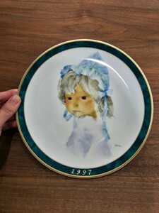 NARUMI ナルミ いわさきちひろ 1997 イヤー プレート あかちゃんのくるひ 1969年 陶器 飾り皿 ビンテージ アンティーク 90s ヴィンテージ