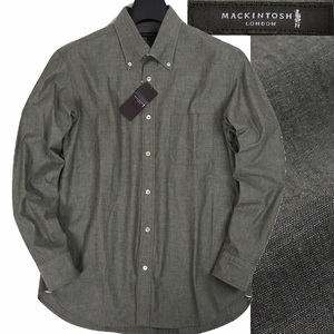 新品 定価1.9万 マッキントッシュロンドン コットン ボタンダウンシャツ 長袖 MACKINTOSH LONDON (サイズ：L)