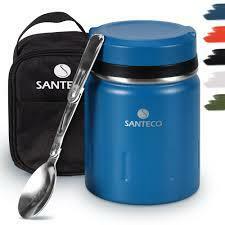 SANTECO 真空断熱 スープジャー 500ml 広口 保温保冷 ランチジャー保温弁当箱