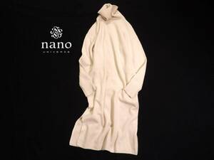 ナノユニバース nano UNIVERSE ふんわり 毛100％ ハイネック ニットワンピース 36 