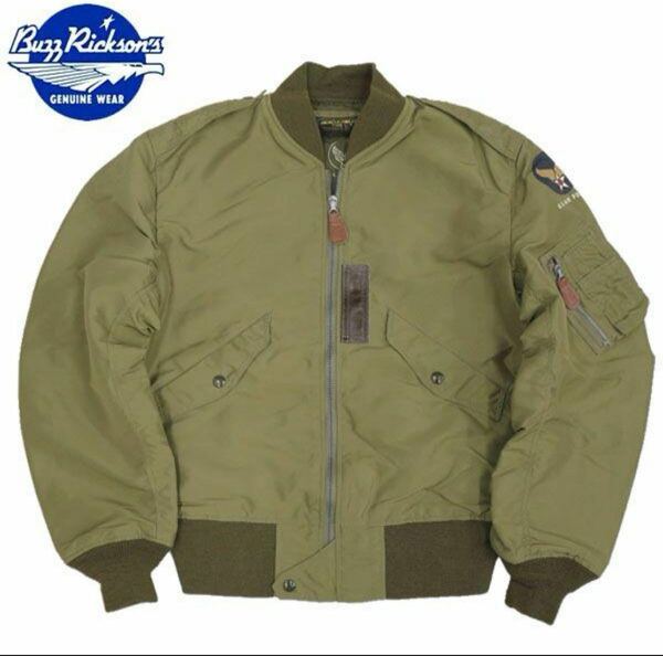 １回使用のみの美品◆バズリクソンズ◆Buzz Rickson's　◆L-2◆AMERICAN PAD & TEXTILE CO.【BR11130】BR14111オリーブ◆サイズ４０