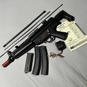 東京マルイ 電動ガン MP5-J・ノーマルマガジン、200連射マガジン、充電器、BBローダーのセット　MP5A5
