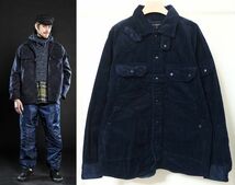 22AW Engineered Garments エンジニアードガーメンツ Explorer Shirt Jacket 8W Corduroy エクスプローラー シャツ ジャケット S 紺_画像1