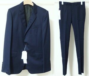 22AW JOHN LAWRENCE SULLIVAN ジョンローレンスサリバン 2Bジャケット パンツ セットアップ スーツ 44/44 紺 ★定価13.2万円★