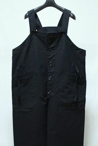 21AW Engineered Garments エンジニアードガーメンツ Waders Cotton Double Cloth オーバーオール S 黒