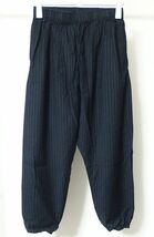 FWK Engineered Garments エンジニアードガーメンツ Balloon Pant St.Worsted Wool バルーン パンツ 1 紺 ストライプ ウール_画像1