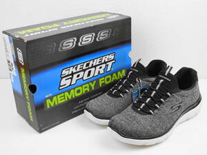 【左右サイズ違い】 メンズ SKECHERS SPORT MEMORY FOAM SUMMITS-FORTON スニーカー ブラック/ホワイト 左29cm 右27cm 【0823】