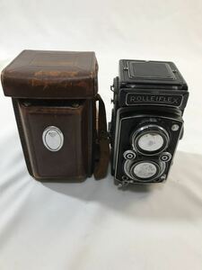 1000円〜■★動作未確認★Rolleiflex ローライフレックス 二眼レフカメラ f=75mm カメラケース付★okoy2233539★t7989