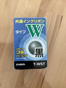 CASIO 共通インクリボン タイプW 黒 3個パック T-WST