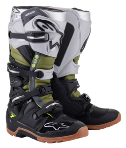 US 10 (約27cm) ALPINESTARS アルパインスターズ TECH 7 エンデューロ ブーツ ブラック/シルバー/ミリタリーグリーン SZ 10