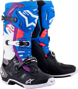 US 13 (約29cm) ALPINESTARS アルパインスターズ TECH 10 SUPERVENTED ブーツ ブラック/エナメルブルー/パープル/ホワイト SZ 13