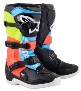 US 05 (24cm) ALPINESTARS アルパインスターズ 子供用 TECH 3S ブーツ ブラック/YLW FLUO/レッド FLUO SZ 05