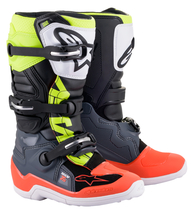 US 03 (23cm) ALPINESTARS アルパインスターズ 子供用 TECH 7S ブーツ DARK グレー/ レッド FLUO/イエロー FLUO SZ 03_画像1