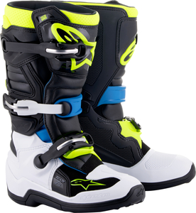 US 06 (24.5cm) ALPINESTARS アルパインスターズ 子供用 TECH 7S ブーツ ブラック/ENAMEL BLU/FLUO YEL SZ 6