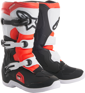 US 02 (22cm) ALPINESTARS アルパインスターズ 子供用 TECH 3S ブーツ ブラック/ホワイト/レッド SZ 02