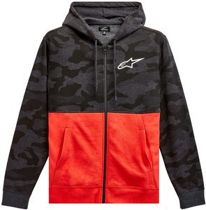 XLサイズ ALPINESTARS アルパインスターズ 迷彩 BLOCK フーディー/パーカー チャコール ヘザー/ウォーム レッド XL